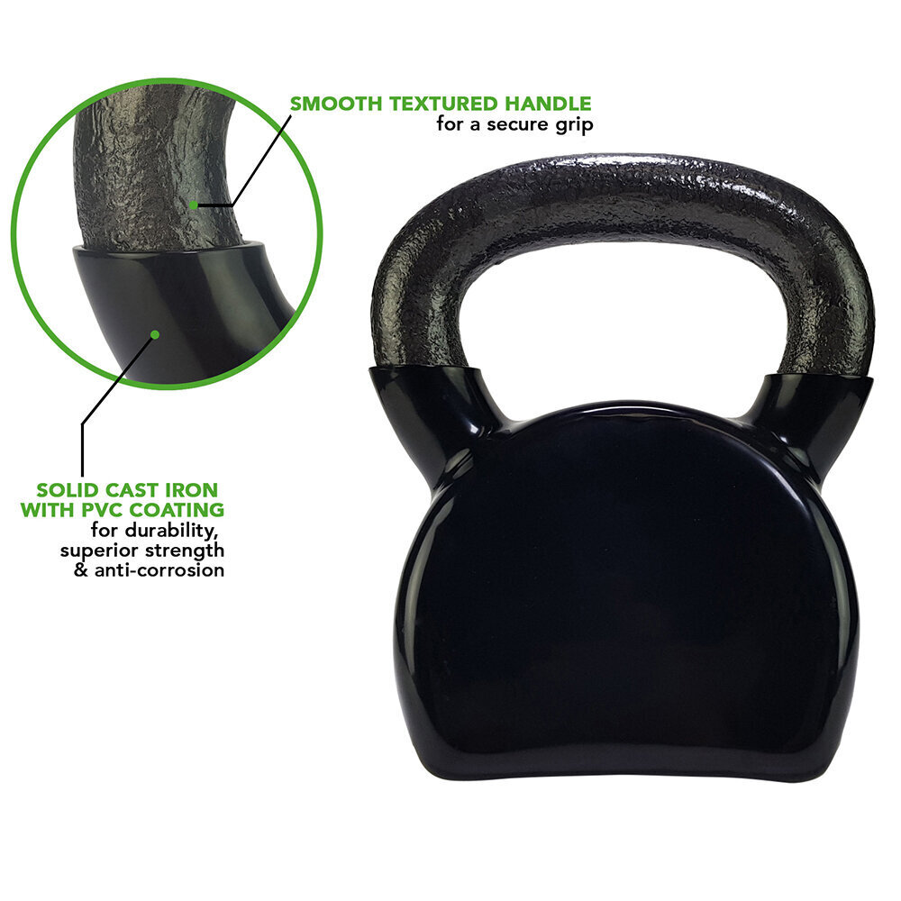 Sangpomm Tunturi Vinyl Kettlebell, 16 kg, must hind ja info | Hantlid, kangid, raskused | hansapost.ee