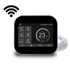 Elektrooniline WI-FI termostaat (termoregulaator) Feelspot WTH07.36 black hind ja info | Taimeriga pistikud ja termostaadid | hansapost.ee