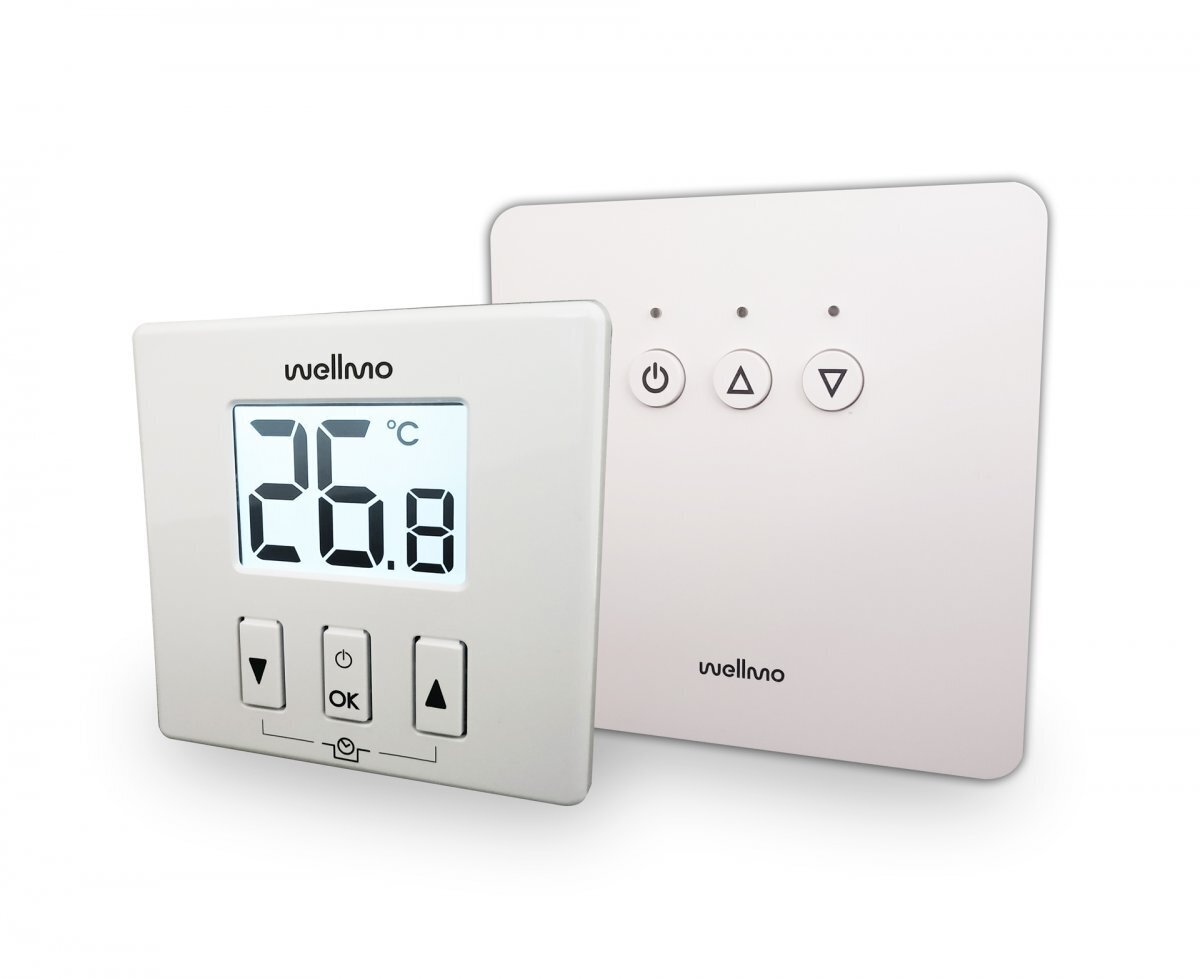 Juhtmevaba mitteprogrammeeritav termostaat (termoregulaator) Wellmo WTH20.16RF NEW hind ja info | Kaminate ja ahjude tarvikud | hansapost.ee