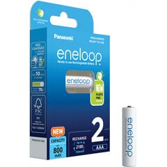 Aku Panasonic eneloop AAA 1,2V 750mAh 2 tk. hind ja info | Patareid | hansapost.ee