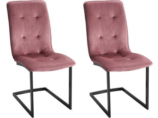 Toolide komplekt Notio Living Oberyn, 2 tooli, roosa hind ja info | Köögitoolid, söögitoolid | hansapost.ee