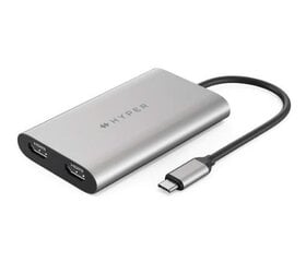 HyperDrive Hyper Dual 4K HDMI-adapter M1 MacBookile price and information | USB adapters and splitters | hansapost.ee