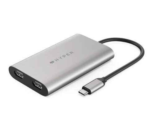 HyperDrive Hyper Dual 4K HDMI-adapter M1 MacBookile hind ja info | USB adapterid ja jagajad | hansapost.ee