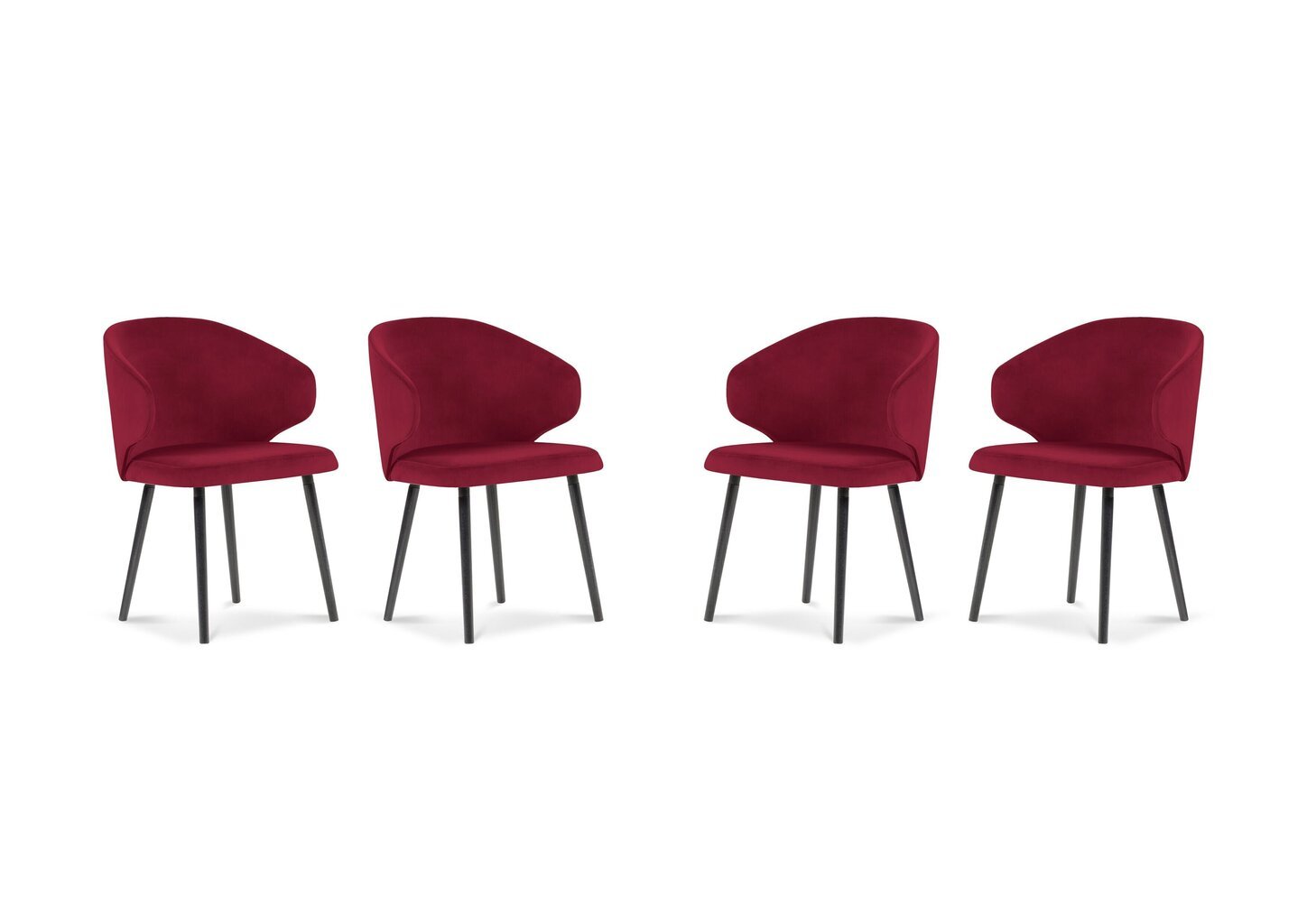 4-tooli komplekt Windsor ja Co Nemesis, punane hind ja info | Köögitoolid, söögitoolid | hansapost.ee
