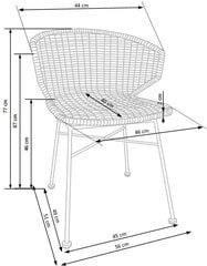 Комплект из 2 стульев Halmar K407, коричневый/черный цена и информация | Стулья для кухни и столовой | hansapost.ee