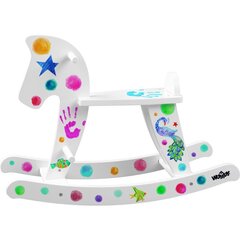 Деревянная лошадка-качалка Rocking horse - white цена и информация | Игрушки для малышей | hansapost.ee