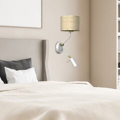 Настенный светильник MARSHALL WHITE / RATTAN 1xE27 + 1x mini GU10 цена и информация | Настенные светильники | hansapost.ee