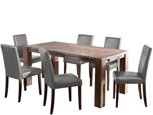Комплект мебели Notio Living Aisha 180/Liva, коричневый/серый цена и информация | Комплекты мебели для столовой | hansapost.ee