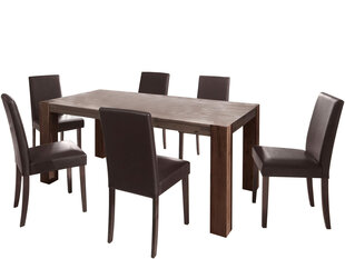 Комплект мебели Notio Living Aisha 180/Liva, коричневый цена и информация | Комплекты мебели для столовой | hansapost.ee