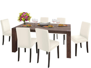 Комплект мебели Notio Living Aisha 180/Liva, коричневый/кремовый цена и информация | Комплекты мебели для столовой | hansapost.ee