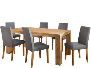Комплект мебели Notio Living Aisha 180/Liva, светло-коричневый/серый цена и информация | Комплекты мебели для столовой | hansapost.ee