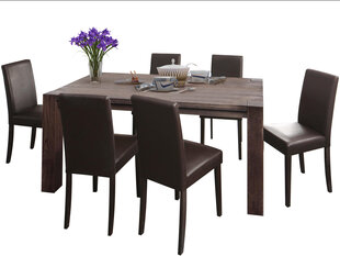 Комплект мебели для столовой Notio Living Matrix180/Liva, темно-коричневый/коричневый цена и информация | Комплекты мебели для столовой | hansapost.ee