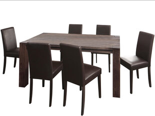 Комплект мебели для столовой Notio Living Matrix180/Liva, темно-коричневый/коричневый цена и информация | Комплекты мебели для столовой | hansapost.ee