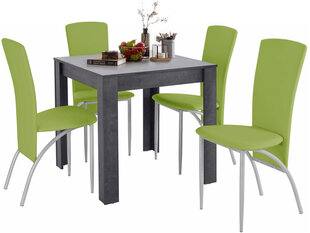 Комплект мебели для столовой Notio Living Lori 80/Nevada, темно-серый/зеленый цена и информация | Комплекты мебели для столовой | hansapost.ee