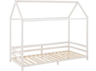 Детская кроватка - домик Notio Living Ellen с решеткой, белая цена и информация | Детские кровати | hansapost.ee