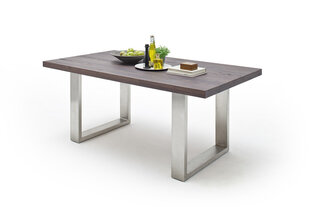 Обеденный стол MC Akcent Castello, 200x100 см, темно-коричневый/серебристый цена и информация | Кухонные и обеденные столы | hansapost.ee