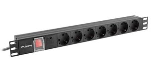 Lanberg Ülepingekaitse Rack PDU 19 "1U 10A 7X SCHUKO 2m must C14 hind ja info | Lanberg Remondikaubad, sanitaartehnika ja kütteseadmed | hansapost.ee