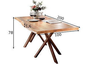Oбеденный стол Tische 200x100 см, антично-коричневый цена и информация | Кухонные и обеденные столы | hansapost.ee