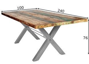 Oбеденный стол Tisch 100x240 см, античный цена и информация | Кухонные и обеденные столы | hansapost.ee
