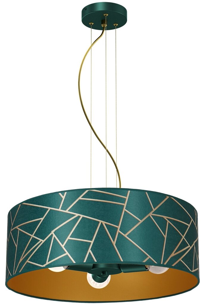 Ripplamp ZIGGY PINK Gold / Bottle Green price and information | Rippvalgustid | hansapost.ee