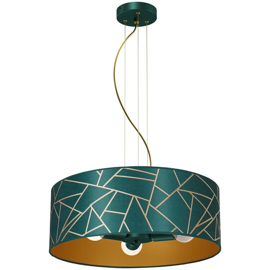 Ripplamp ZIGGY PINK Gold / Bottle Green price and information | Rippvalgustid | hansapost.ee