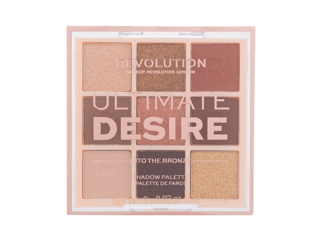 Lauvärvipalett Makeup Revolution London Ultimate Desire 8,1 g, Into The Bronze hind ja info | Lauvärvid, ripsmetušid ja silmapliiatsid | hansapost.ee