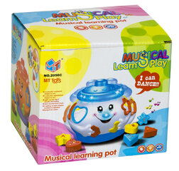 Музыкальный горшочек - сортировщик кубиков, желтый цена и информация | Развивающие игрушки для детей | hansapost.ee