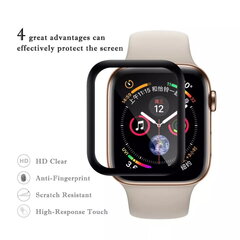 Riff Hot Bending 3D Закругленное защитное стекло для Apple Watch 1/2/3/5/6/7 SE с дисплеем 42mm Черное цена и информация | Аксессуары для смарт-часов и браслетов | hansapost.ee