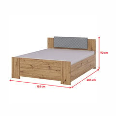 Кровать Selsey Rinker 160x200см, светло-коричневая/серая цена и информация | Кровати | hansapost.ee