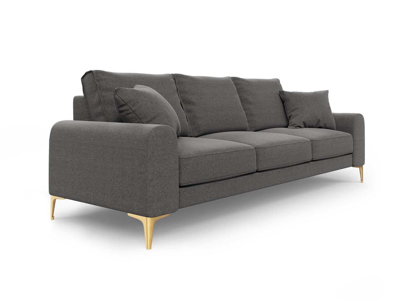 Kolmekohaline diivan Mazzini Sofas Madara 237 cm, tumehall hind ja info | Diivanvoodid ja diivanid | hansapost.ee