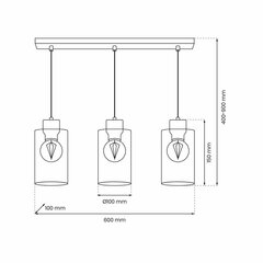 Milagro подвесной светильник Madera цена и информация | Потолочный светильник, 38 x 38 x 24 см | hansapost.ee