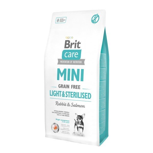 Brit Care kuivtoit Mini Light & Sterilised, 7 kg цена и информация | Koerte kuivtoit ja krõbinad | hansapost.ee