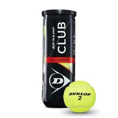 Теннисные мячи D TB CLUB AC 3 PET Dunlop 601334 3 Предметы (Резиновый) цена и информация | Dunlop Товары для спорта | hansapost.ee