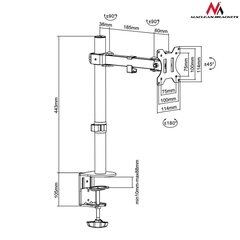 MACLEAN MC-752 цена и информация | Кронштейны для монитора | hansapost.ee