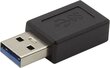 USB C- USB 3.0 Adapter i-Tec C31TYPEA   Must цена и информация | USB adapterid ja jagajad | hansapost.ee