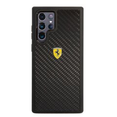 Ferrari Real Carbon Hard Case for Samsung Galaxy S22 Ultra Black цена и информация | Ferrari Телефоны и аксессуары | hansapost.ee