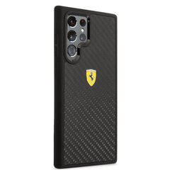 Ferrari Real Carbon Hard Case for Samsung Galaxy S22 Ultra Black hind ja info | Telefonide kaitsekaaned ja -ümbrised | hansapost.ee
