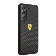Ferrari Real Carbon Hard Case for Samsung Galaxy S22+ Black hind ja info | Telefonide kaitsekaaned ja -ümbrised | hansapost.ee