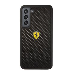 Ferrari Real Carbon Hard Case for Samsung Galaxy S22 Black hind ja info | Telefonide kaitsekaaned ja -ümbrised | hansapost.ee