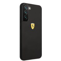 Ferrari Liquid Silicone Metal Logo Case for Samsung Galaxy S22 Black hind ja info | Telefonide kaitsekaaned ja -ümbrised | hansapost.ee
