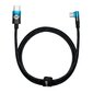 Baseus MVP Elbow angled cable Power Delivery cable with side connector USB Type C / USB Type C 1 m 100W 5A blue (CAVP000621) hind ja info | Mobiiltelefonide kaablid | hansapost.ee
