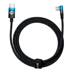 Baseus MVP Elbow angled cable Power Delivery cable with side connector USB Type C / USB Type C 2m 100W 5A blue (CAVP000721) hind ja info | Mobiiltelefonide kaablid | hansapost.ee