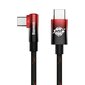 Baseus MVP Elbow angled cable Power Delivery cable with side connector USB Type C / USB Type C 2m 100W 5A red (CAVP000720 цена и информация | Mobiiltelefonide kaablid | hansapost.ee