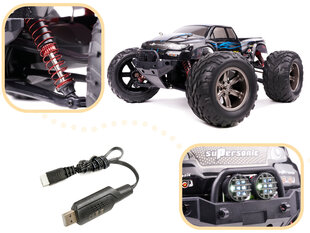 Mänguauto RC Car Monster Truck 1:12 2,4 GHZ X9115 Blue täiendatud versioon цена и информация | Игрушки для мальчиков | hansapost.ee