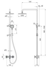 Dušisüsteem Deante Temisto NAC N4QT, black mat price and information | Shower kits and systems | hansapost.ee