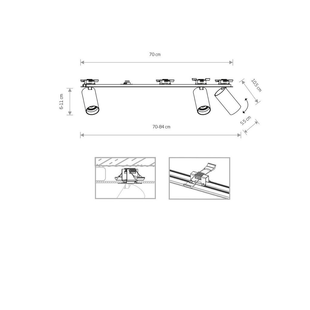 Laevalgusti Nowodvorski Mono SURFACE 7685 цена и информация | Laelambid | hansapost.ee