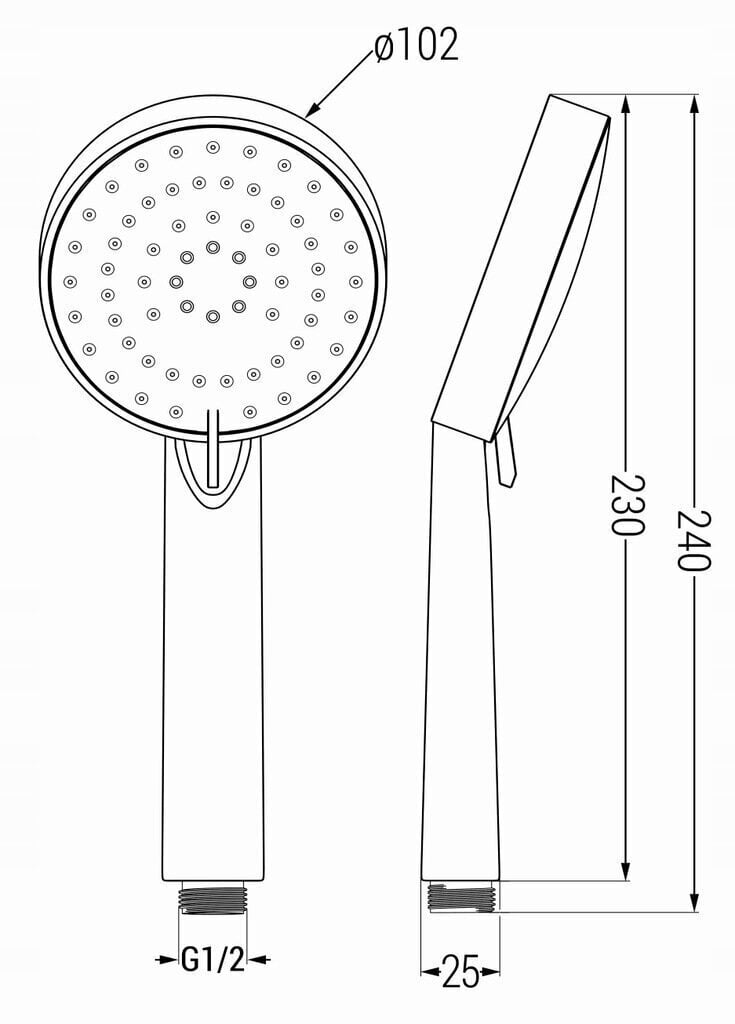 Dušikomplekt Mexen R-75, Chrome/White hind ja info | Dušikomplektid ja süsteemid | hansapost.ee