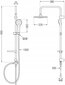 Termostaatsegistiga dušisüsteem Mexen Erik Slim, Chrome hind ja info | Dušikomplektid ja süsteemid | hansapost.ee