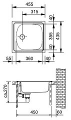 Valamu FRANKE ETN610i 45,5 x 43,5 matt hind ja info | Köögivalamud | hansapost.ee