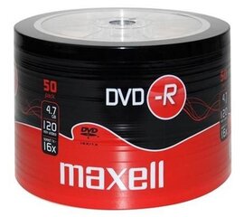 DVD-R plaadid, Maxell, 4,7 GB, 16X, 120 min., 50 tk. hind ja info | Vinüülplaadid, CD, DVD | hansapost.ee